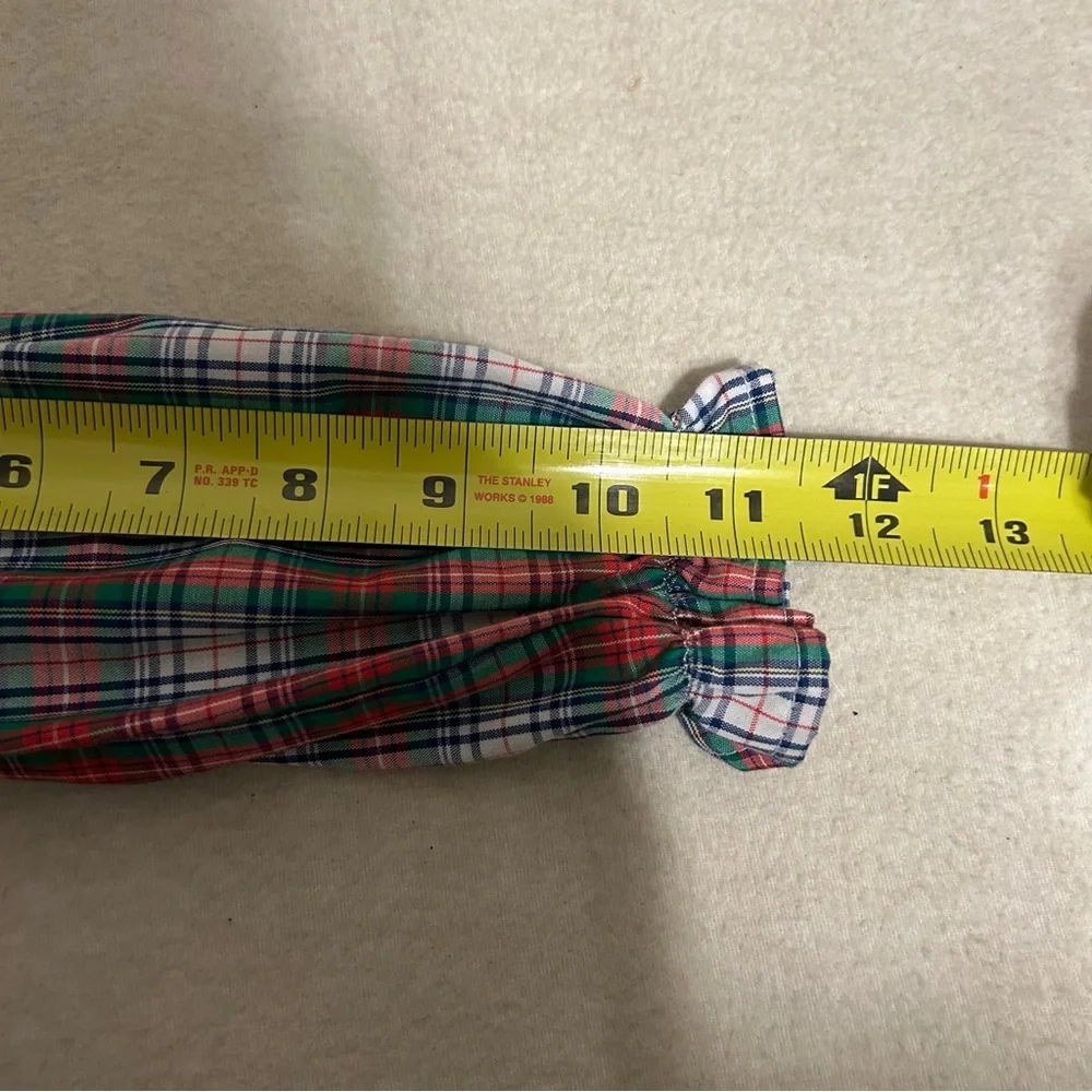 The BEAUFORT BONNET COMPANY RED CORDUROY ROMPER Prestonwood Plaid Set SIZE 0-6 M